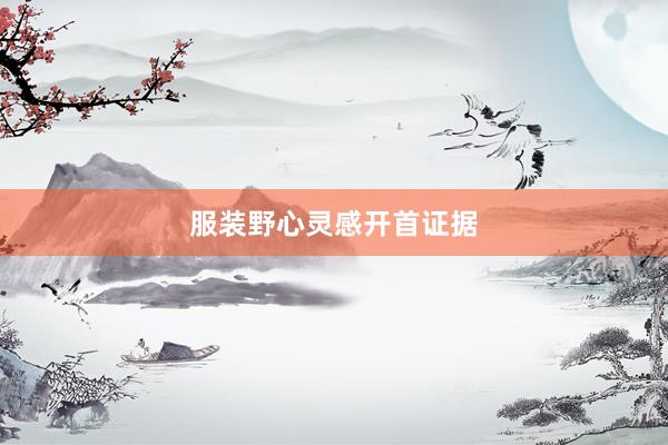 服装野心灵感开首证据